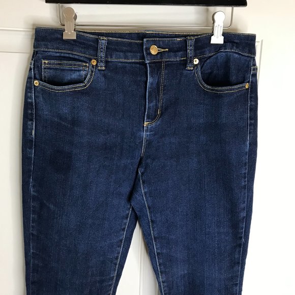 Michael Kors Womens Izzy Skinny Jeans Dark Blue - Picture 2 of 7